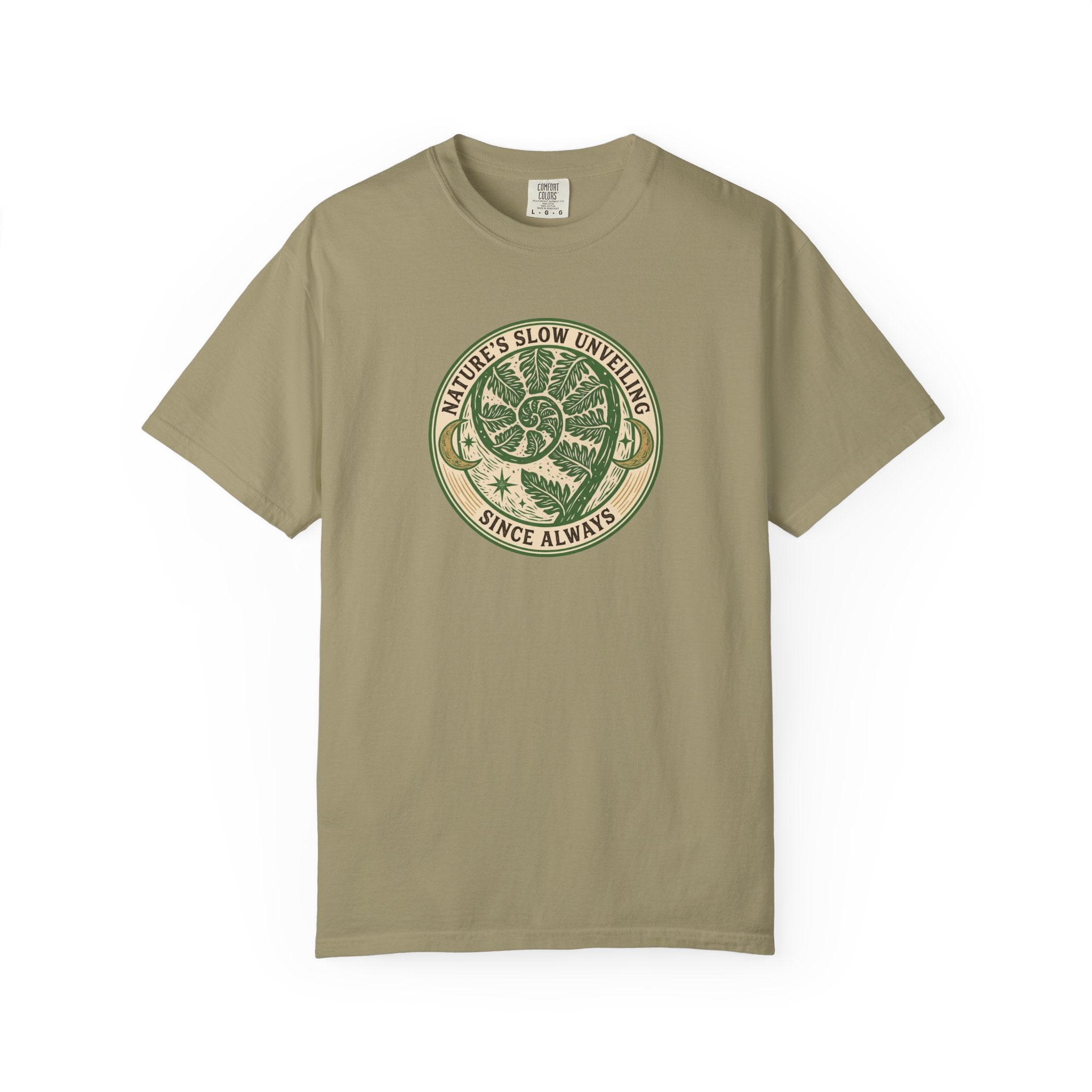 Nature's Slow Unveiling Fern Badge T-Shirt