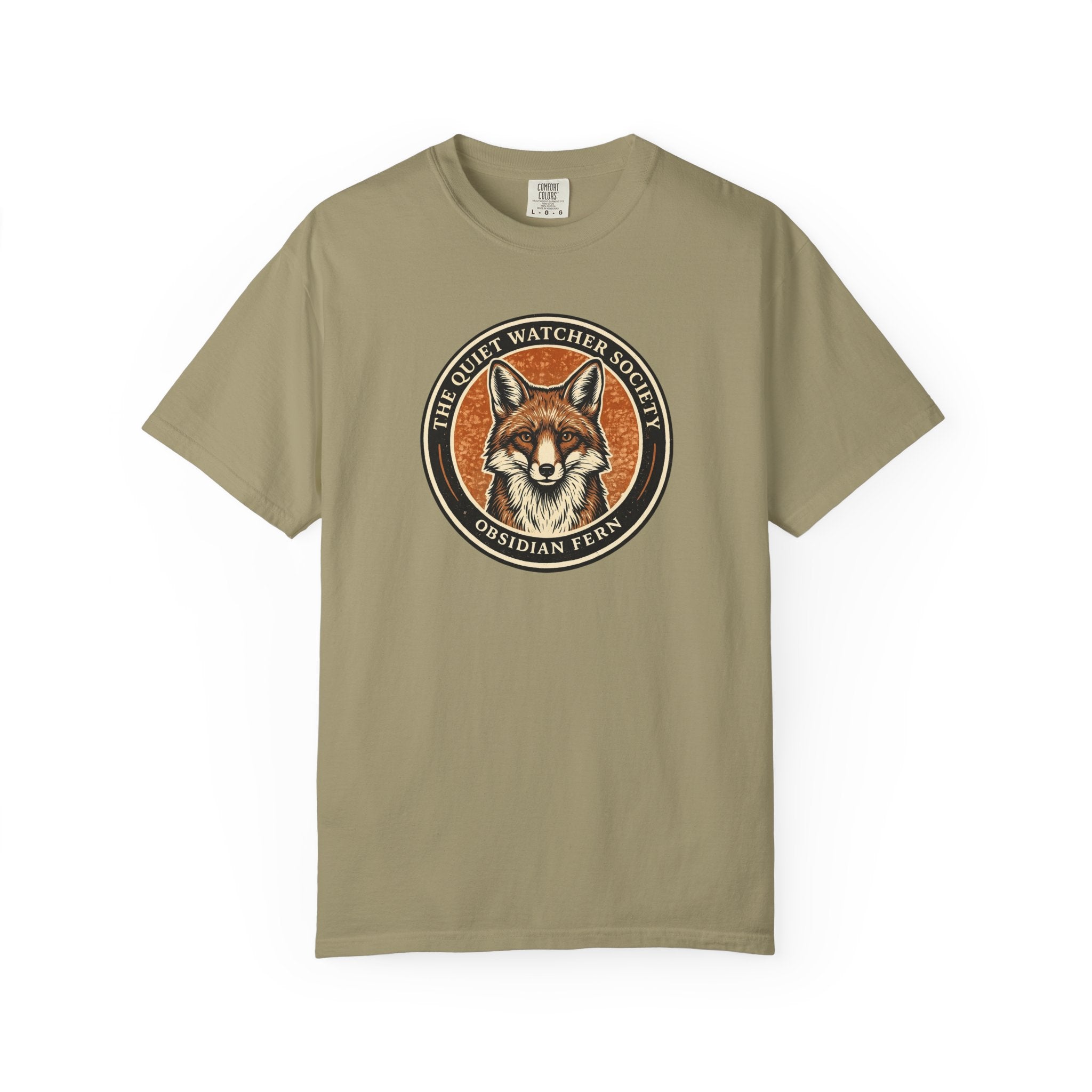Quiet Watcher Society Fox Badge T-Shirt