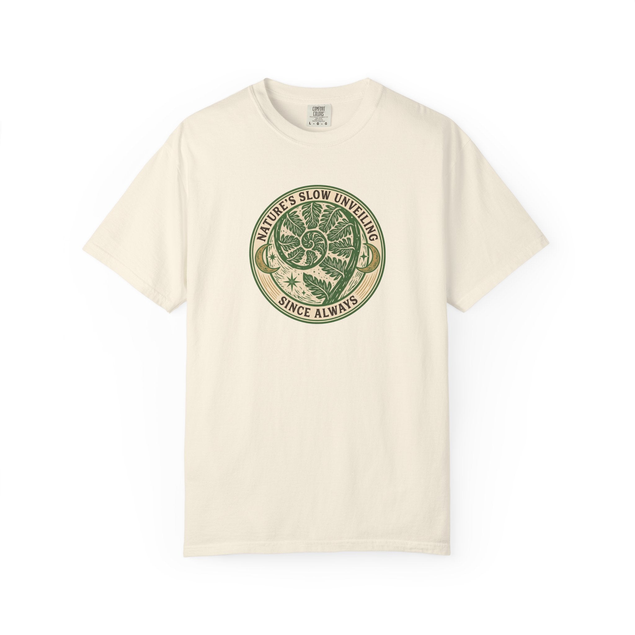 Nature's Slow Unveiling Fern Badge T-Shirt