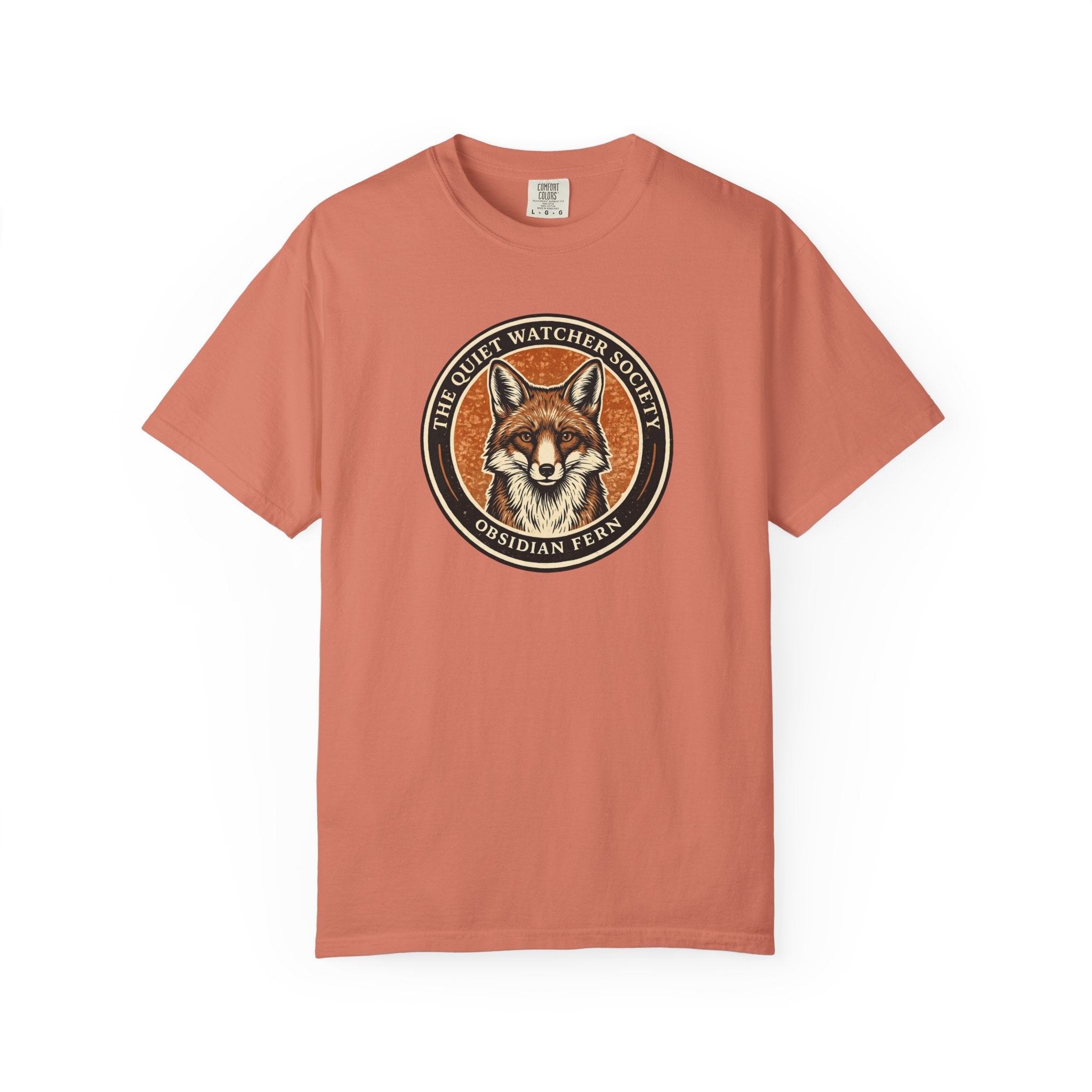 Quiet Watcher Society Fox Badge T-Shirt