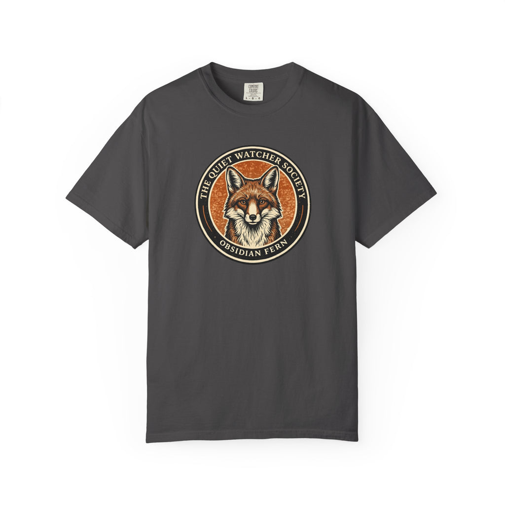 Quiet Watcher Society Fox Badge T-Shirt