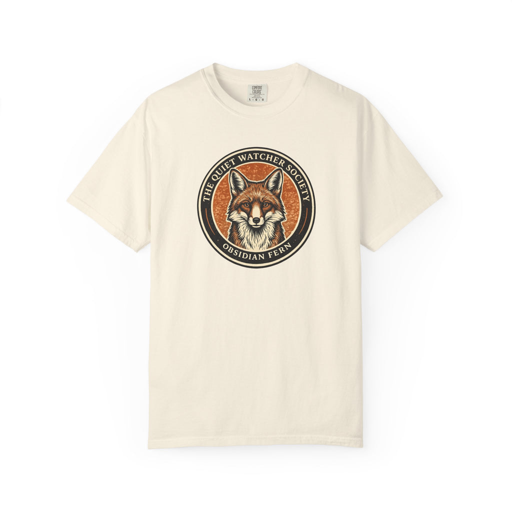 Quiet Watcher Society Fox Badge T-Shirt
