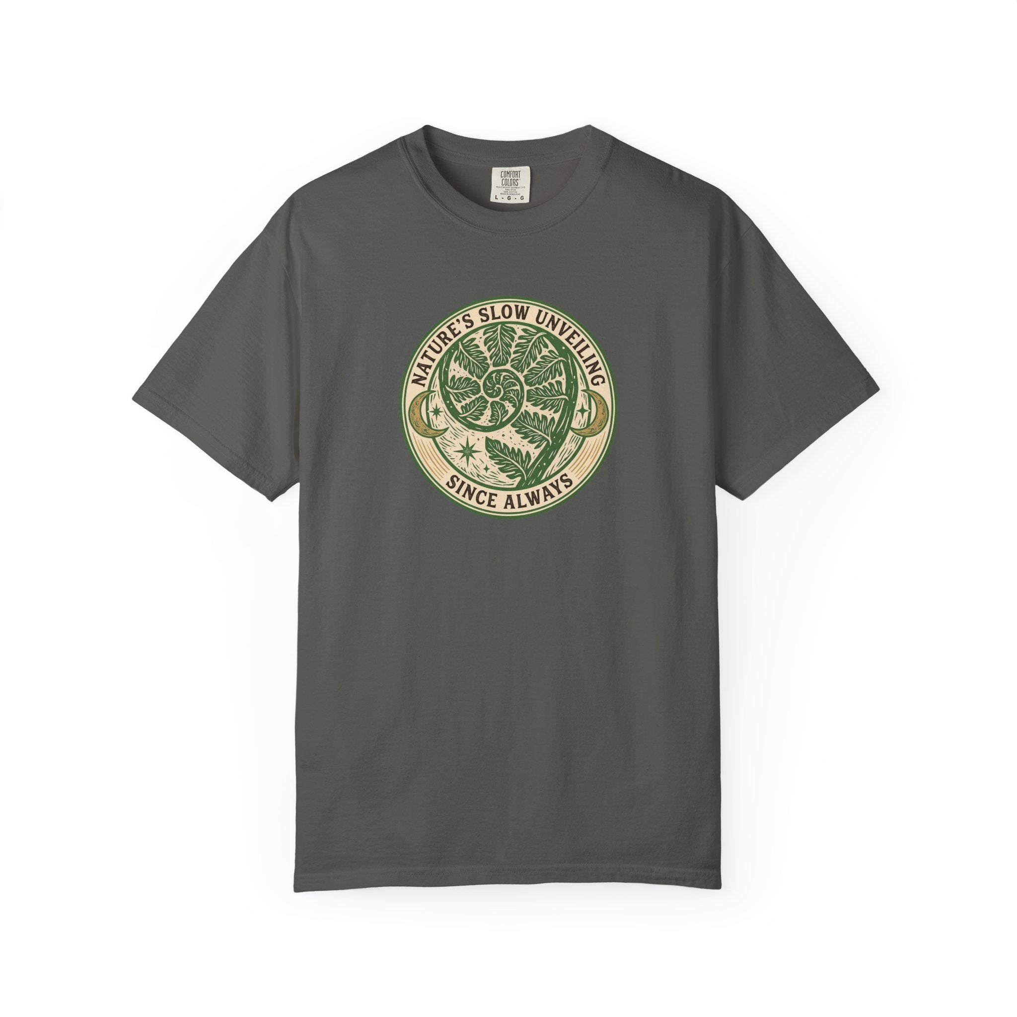 Nature's Slow Unveiling Fern Badge T-Shirt