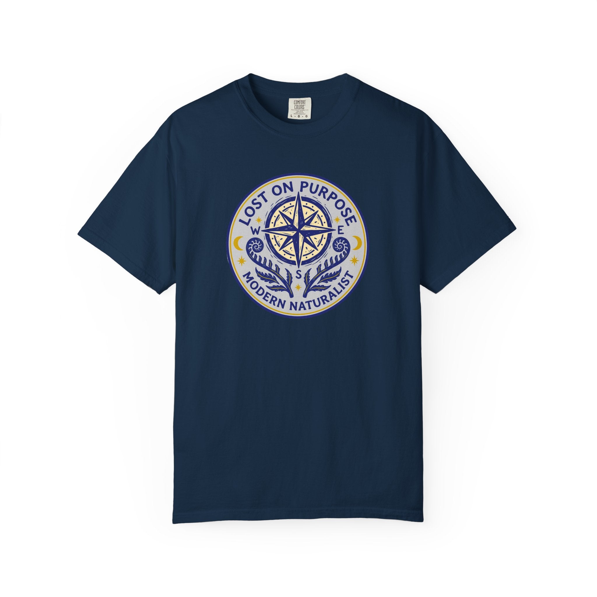 Lost on Purpose Blue Badge T-Shirt