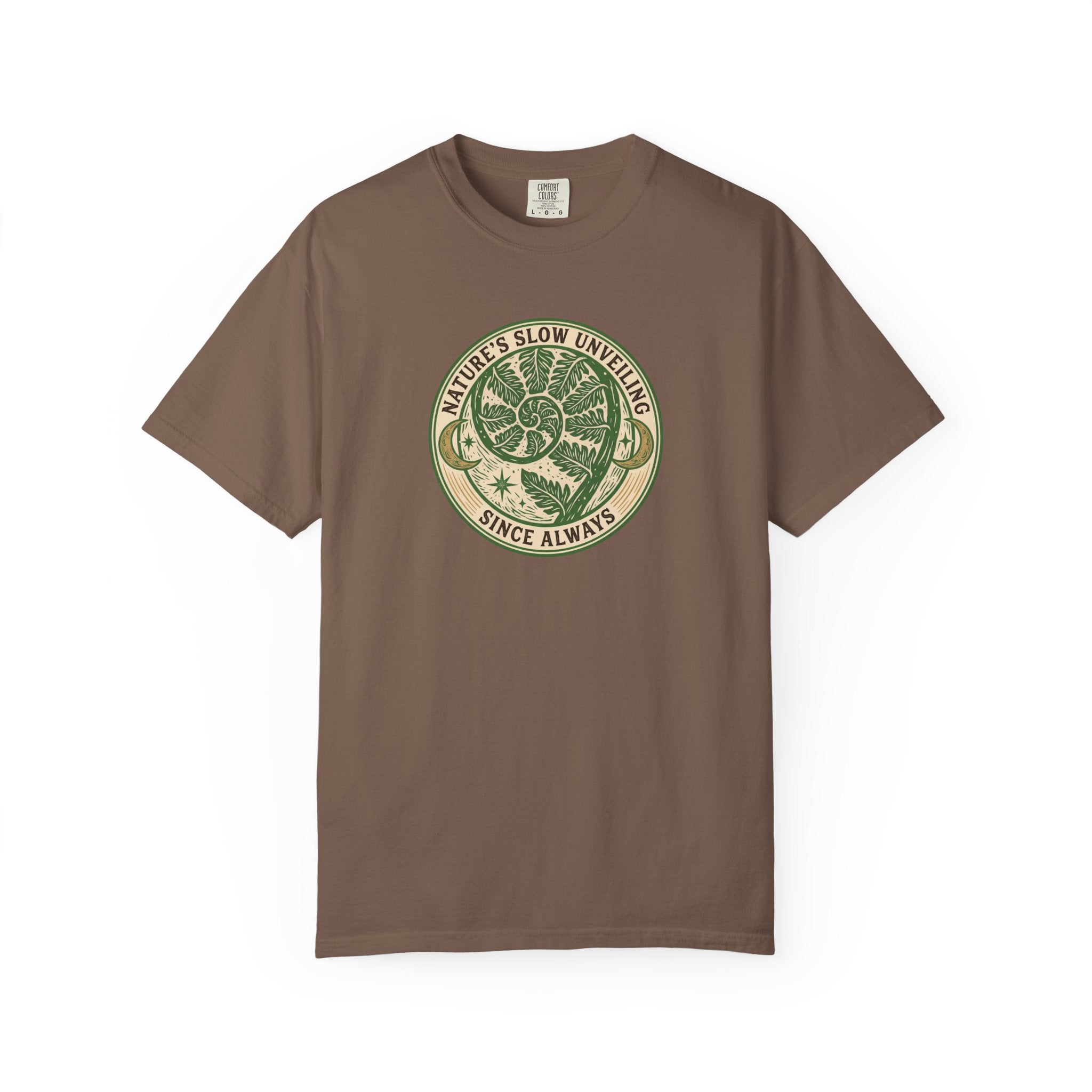 Nature's Slow Unveiling Fern Badge T-Shirt