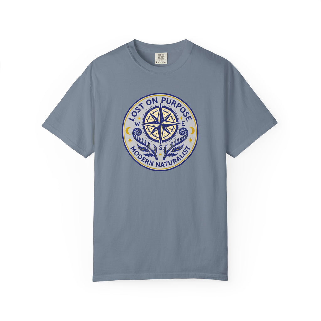 Lost on Purpose Blue Badge T-Shirt