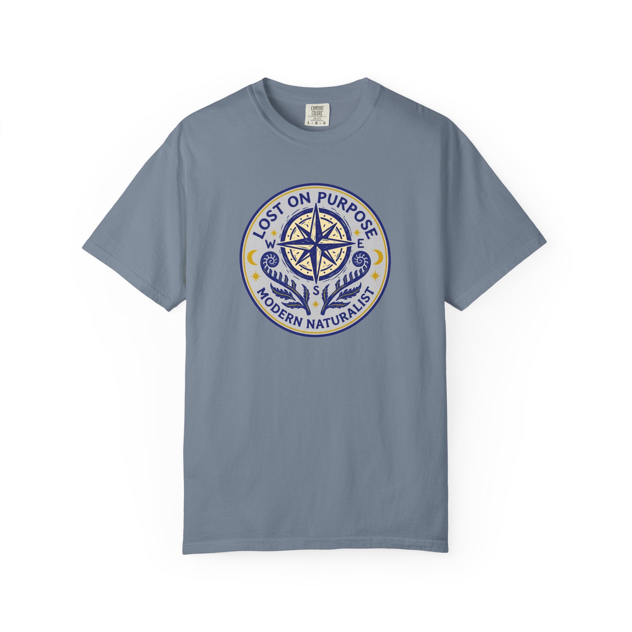 Lost on Purpose Blue Badge T-Shirt