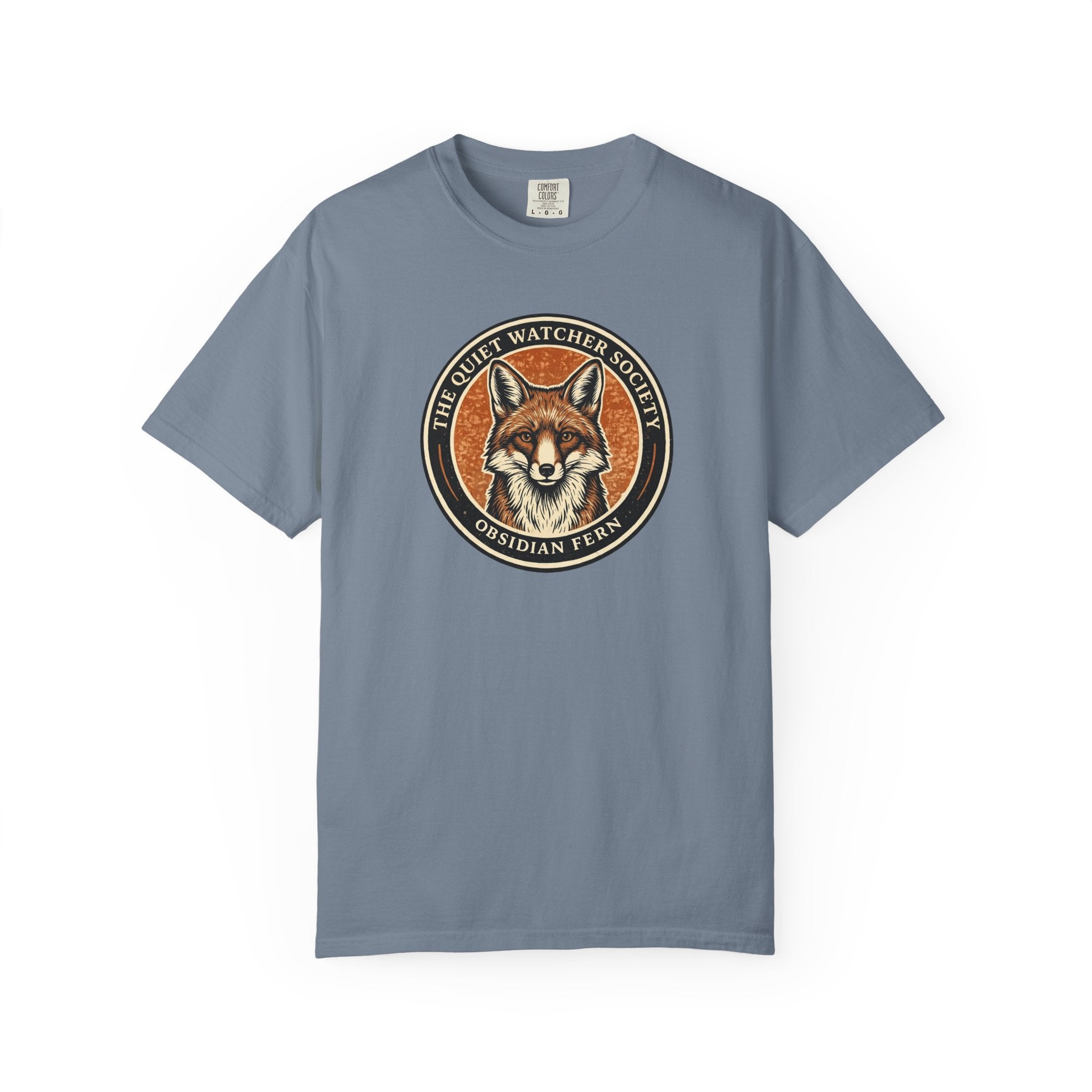 Quiet Watcher Society Fox Badge T-Shirt