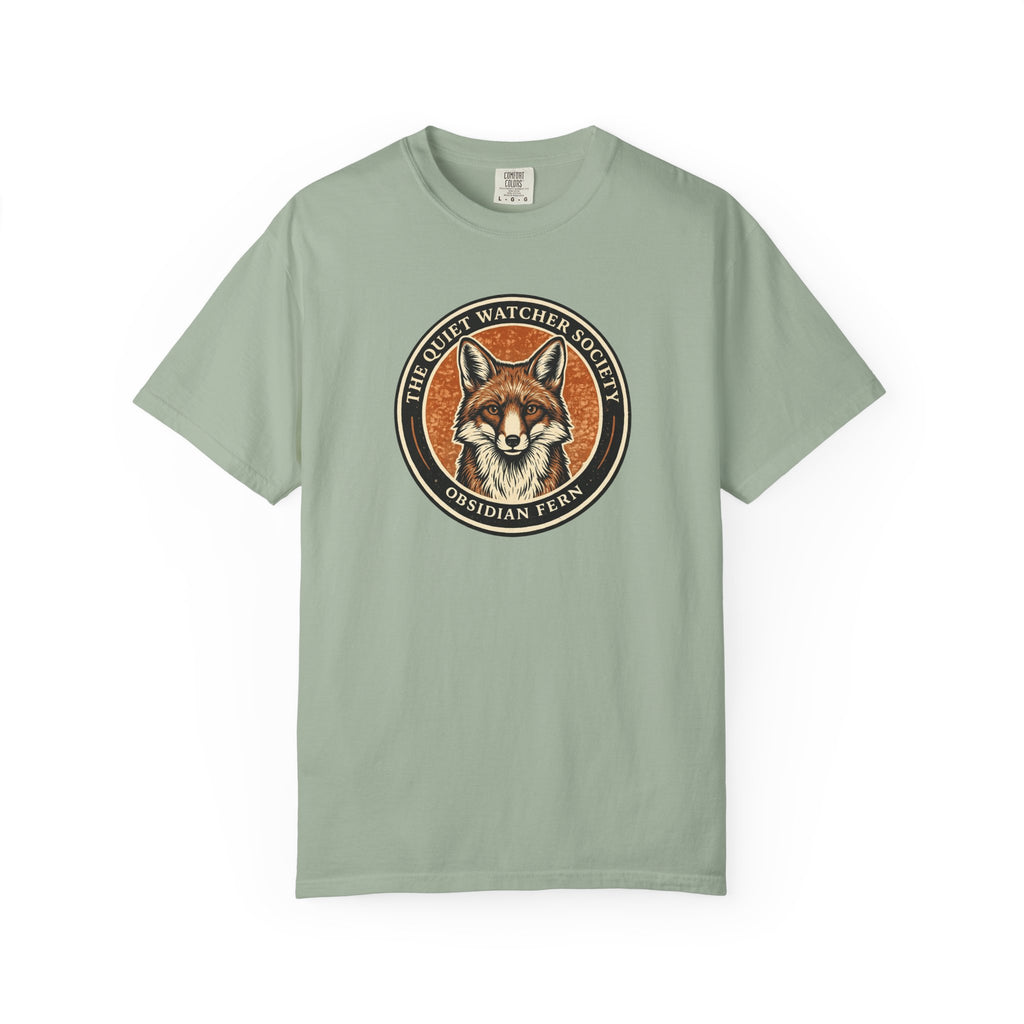 Quiet Watcher Society Fox Badge T-Shirt
