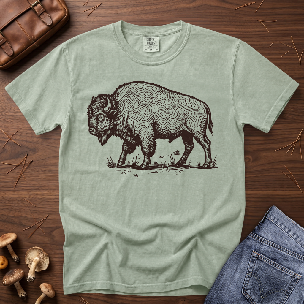 Bison Topographic T-Shirt