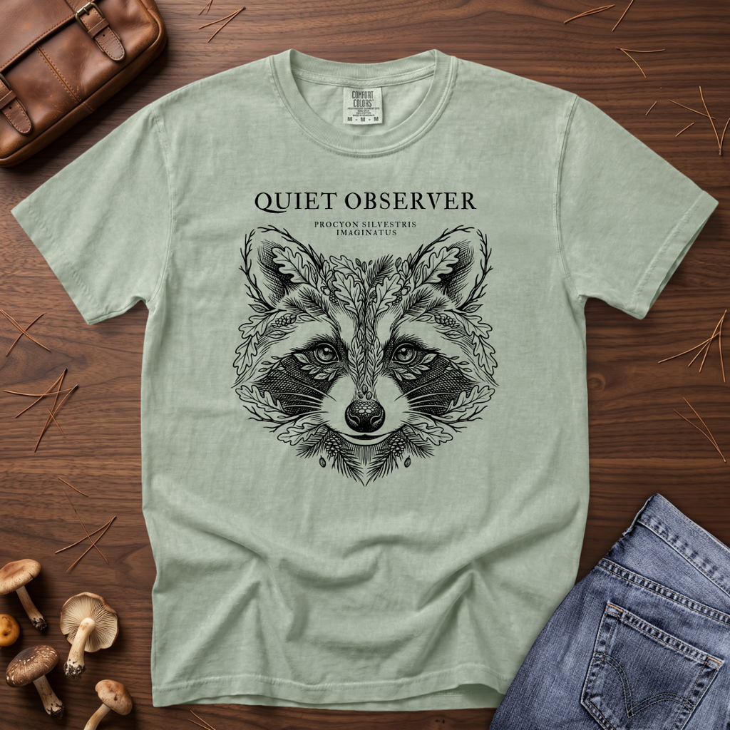 Quiet Observer Racoon T-Shirt