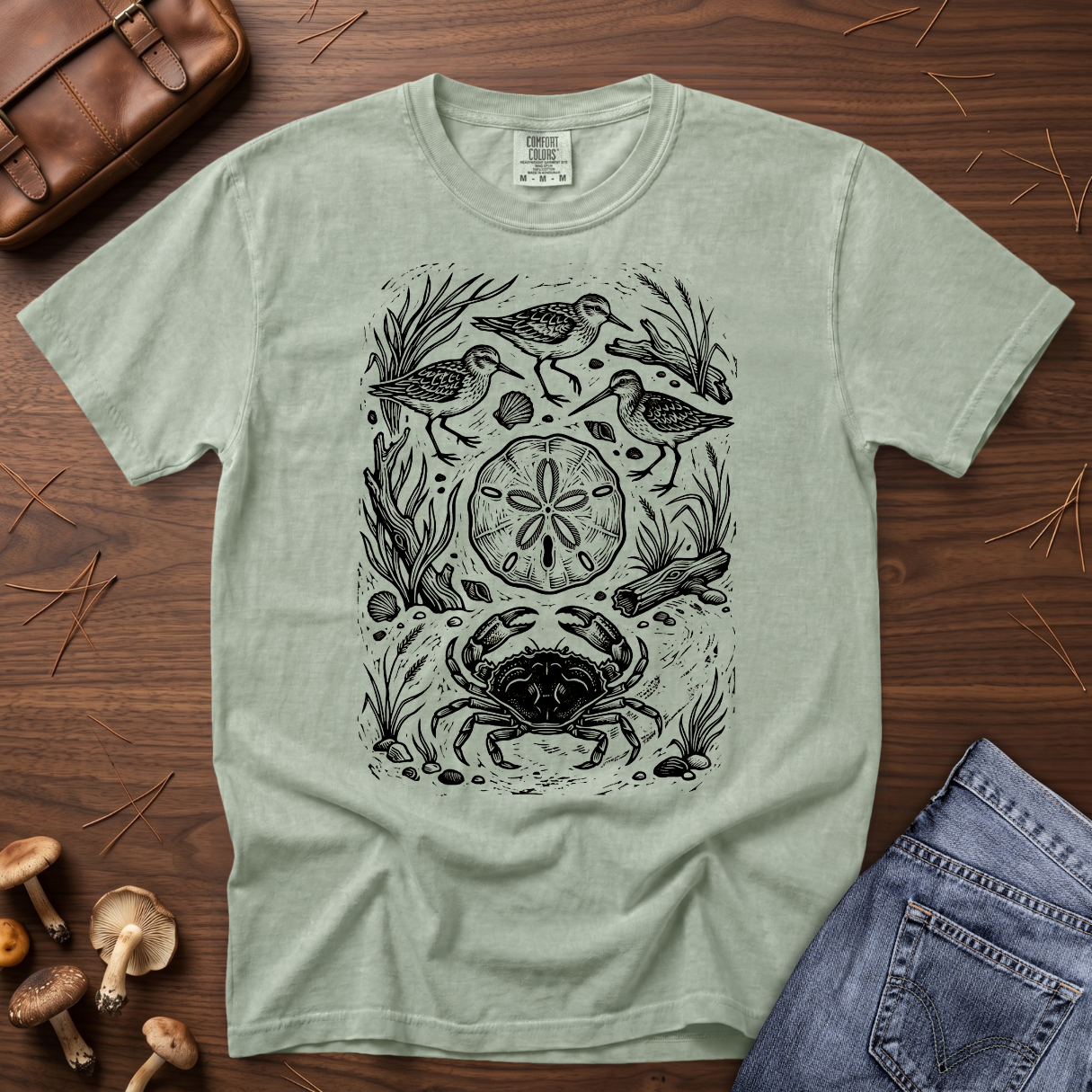 Crab and Sandpiper Shore T-Shirt
