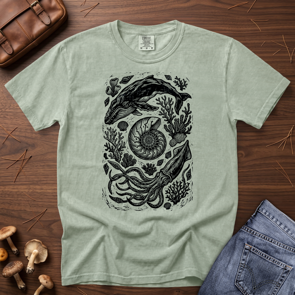 Giant Squid and Whale T-Shirt