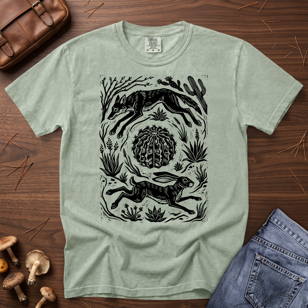 Coyote and Jackrabbit Desert T-Shirt