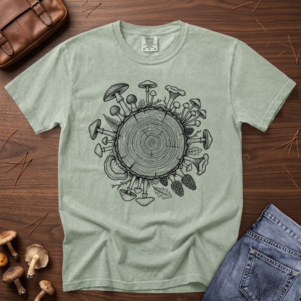 Mushroom Tree Ring T-Shirt