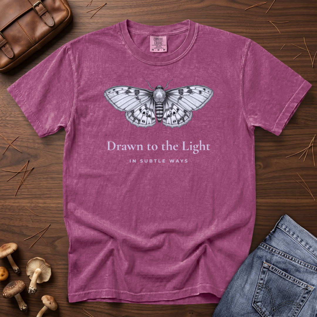 Drawn to the Light Moth T-Shirt