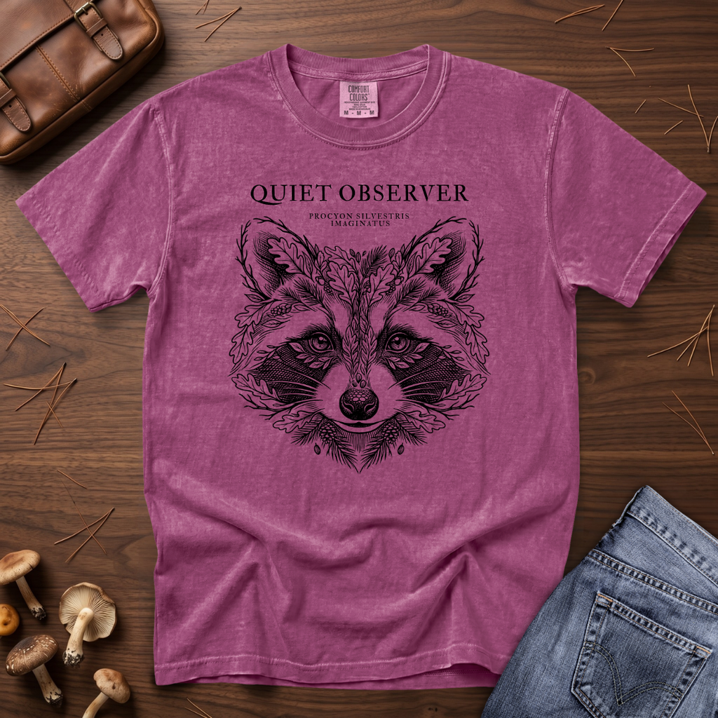 Quiet Observer Racoon T-Shirt