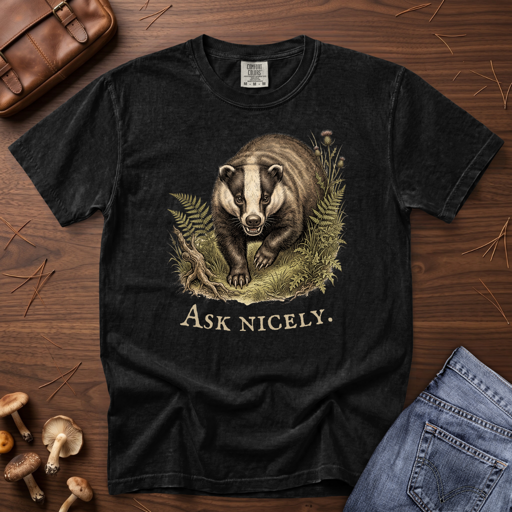 Ask Nicely Badger T-Shirt
