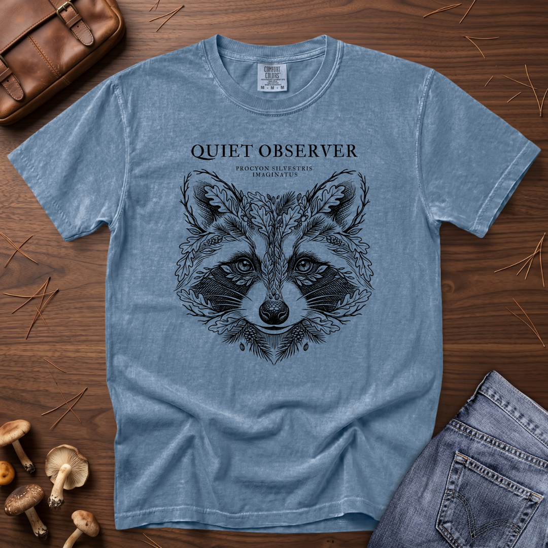 Quiet Observer Racoon T-Shirt