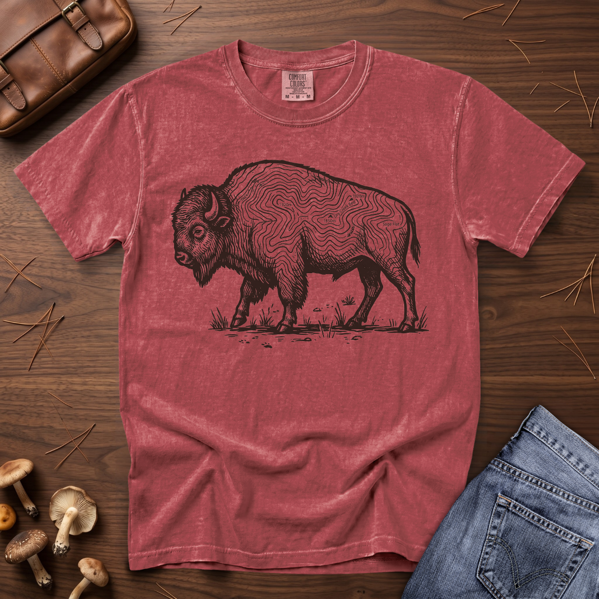 Bison Topographic T-Shirt