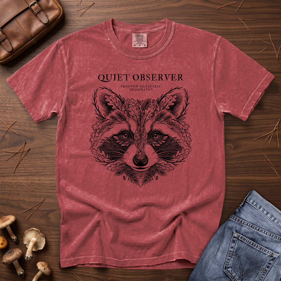 Quiet Observer Racoon T-Shirt