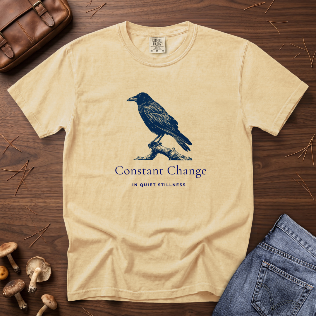 Constant Change in Quiet Stillness Crow T-Shirt