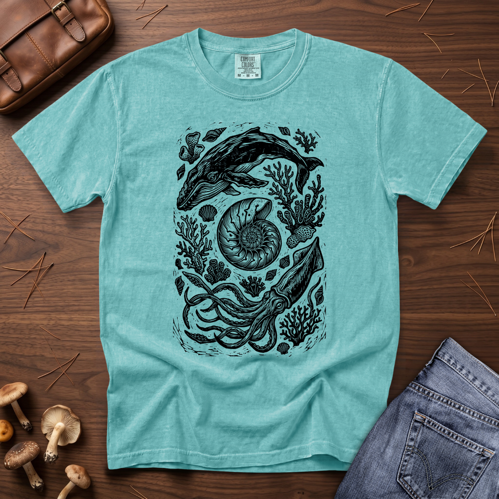 Giant Squid and Whale T-Shirt