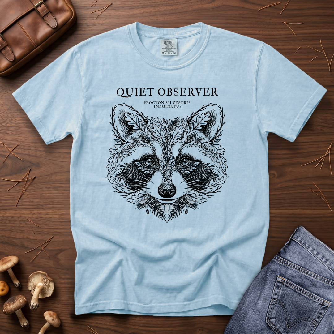 Quiet Observer Racoon T-Shirt