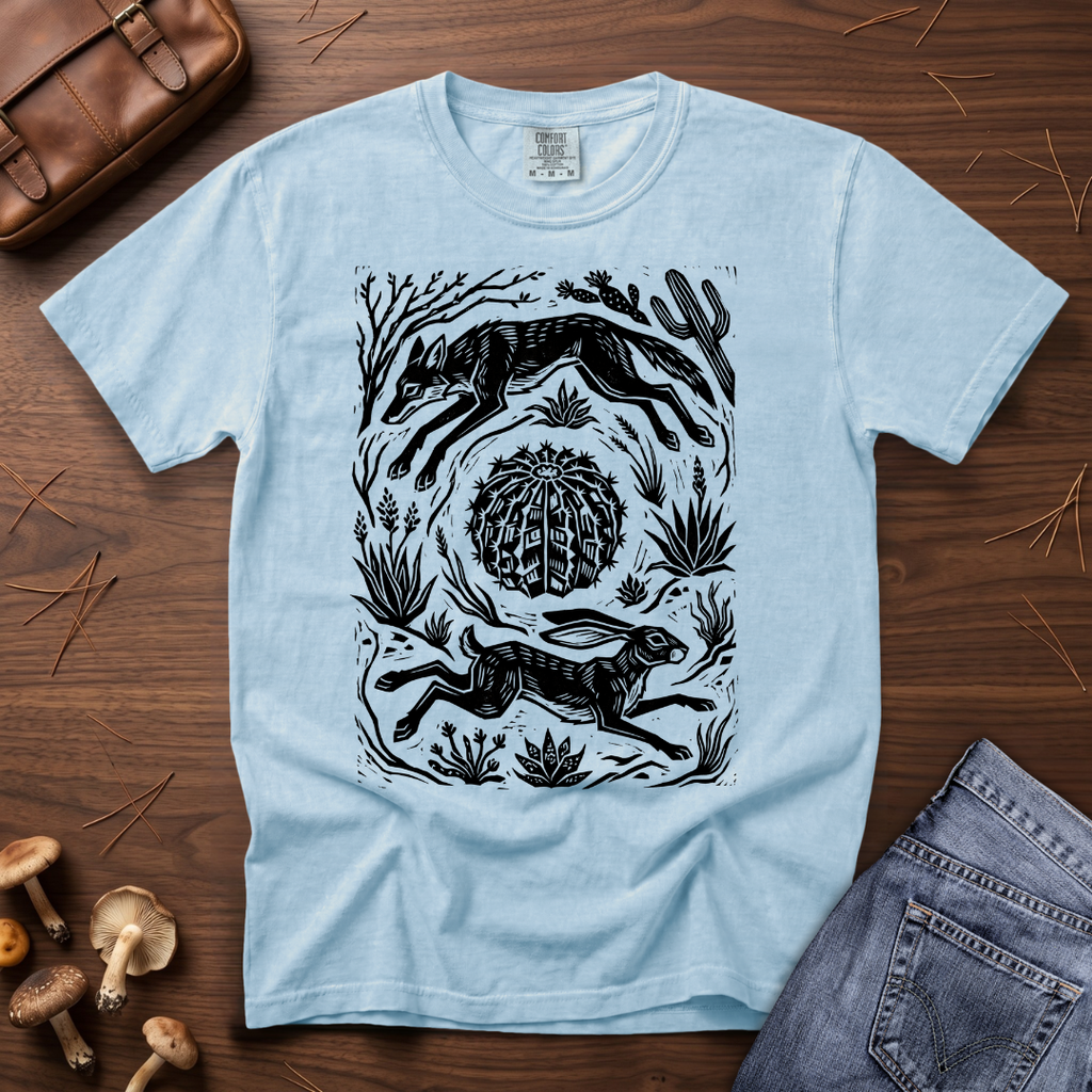 Coyote and Jackrabbit Desert T-Shirt