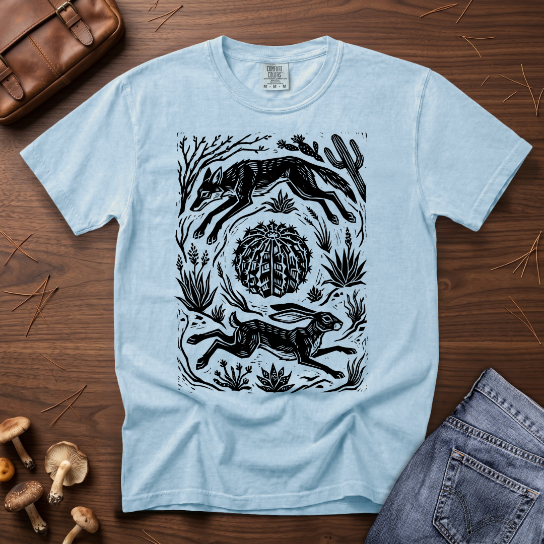 Coyote and Jackrabbit Desert T-Shirt