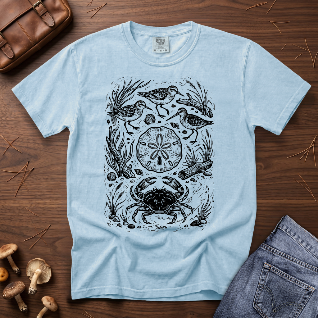 Crab and Sandpiper Shore T-Shirt