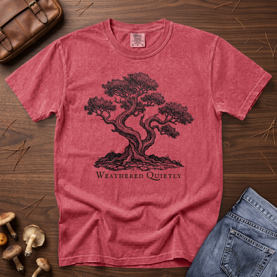 Weathered Quietly Tree T-Shirt