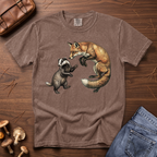 Late One Night - Fox & Badger T-Shirt