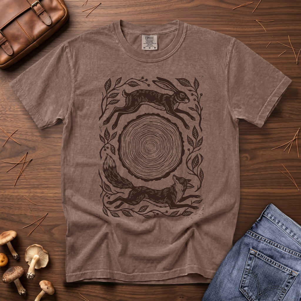 Fox and Rabbit Chase T-Shirt