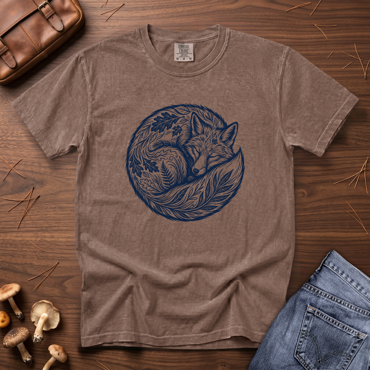 Woodland Sleeping Fox T-Shirt