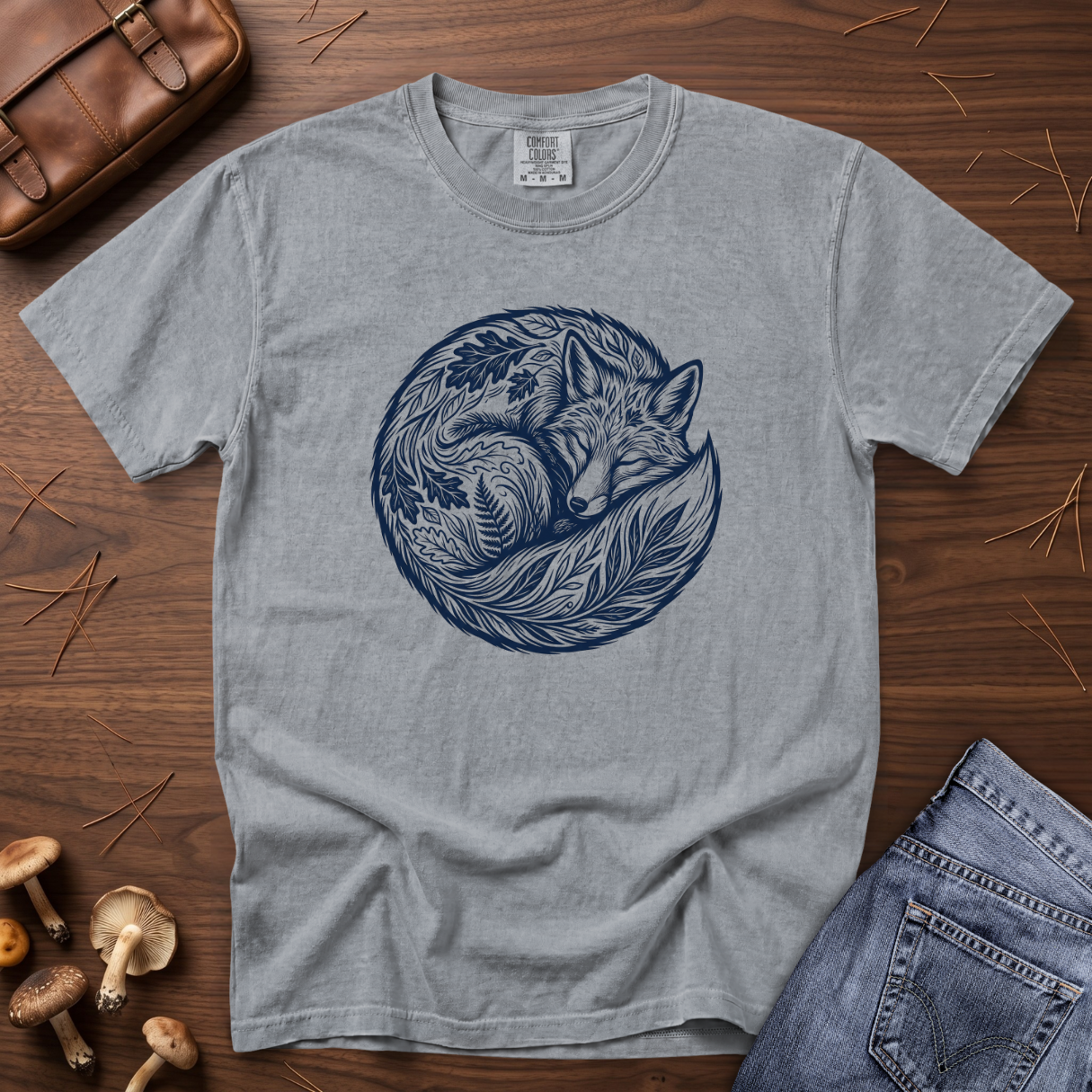 Woodland Sleeping Fox T-Shirt