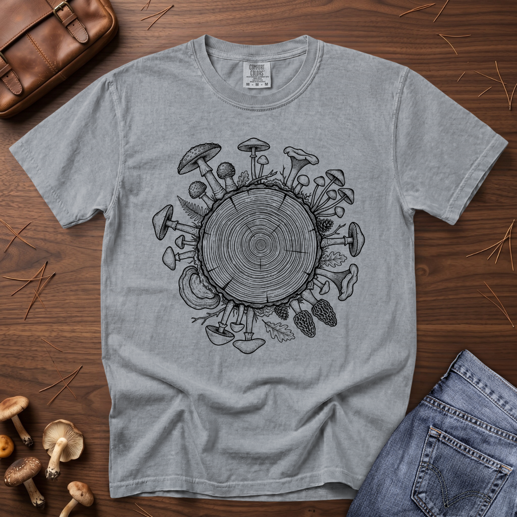 Mushroom Tree Ring T-Shirt