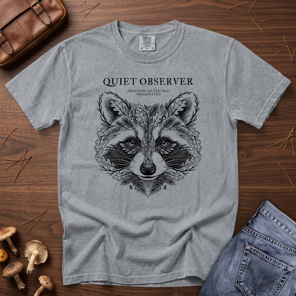 Quiet Observer Racoon T-Shirt