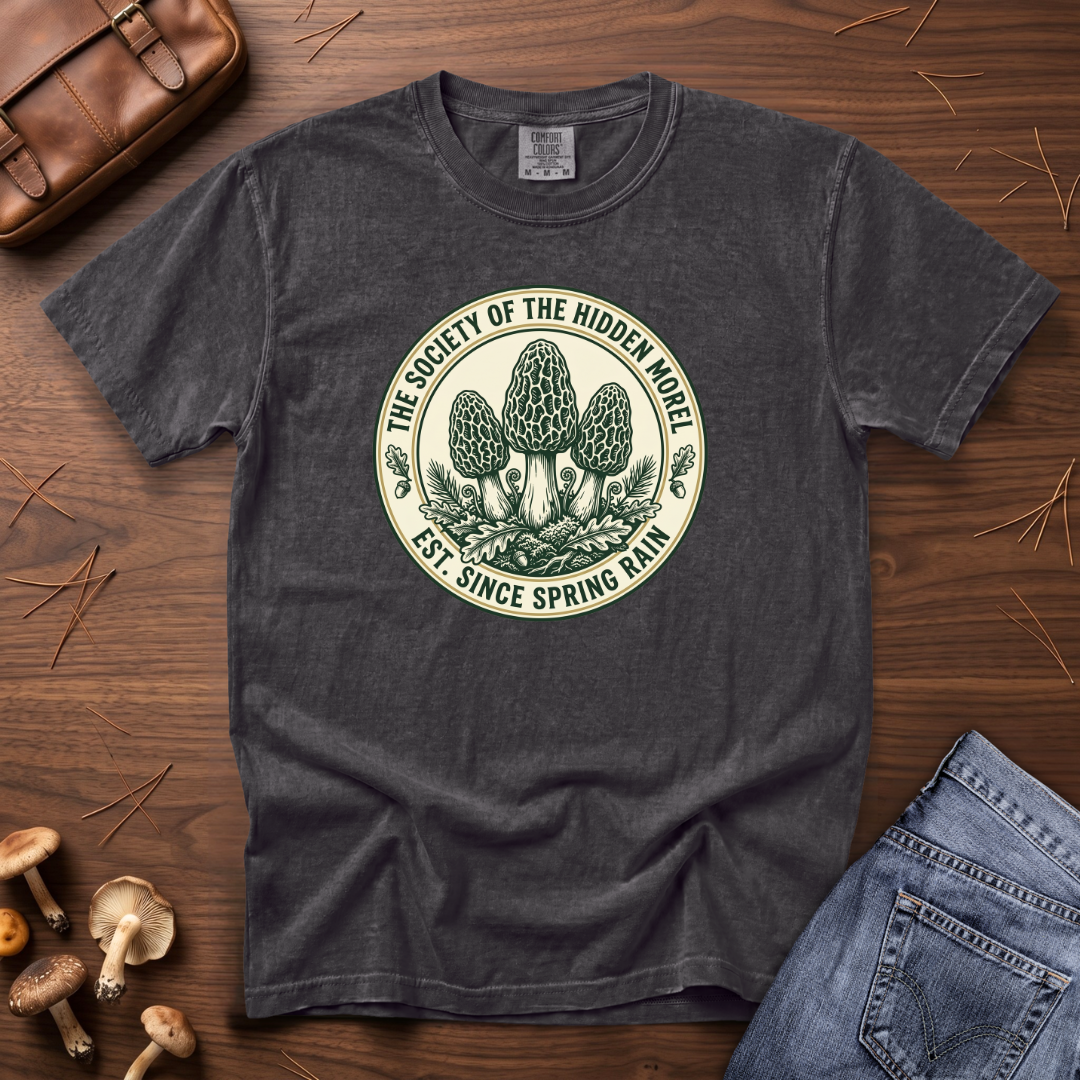 Society of the Hidden Morel Mushroom T-Shirt