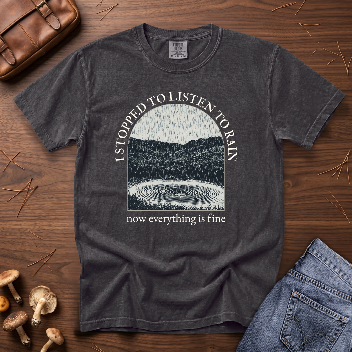 Stopped to Listen to Rain T-Shirt