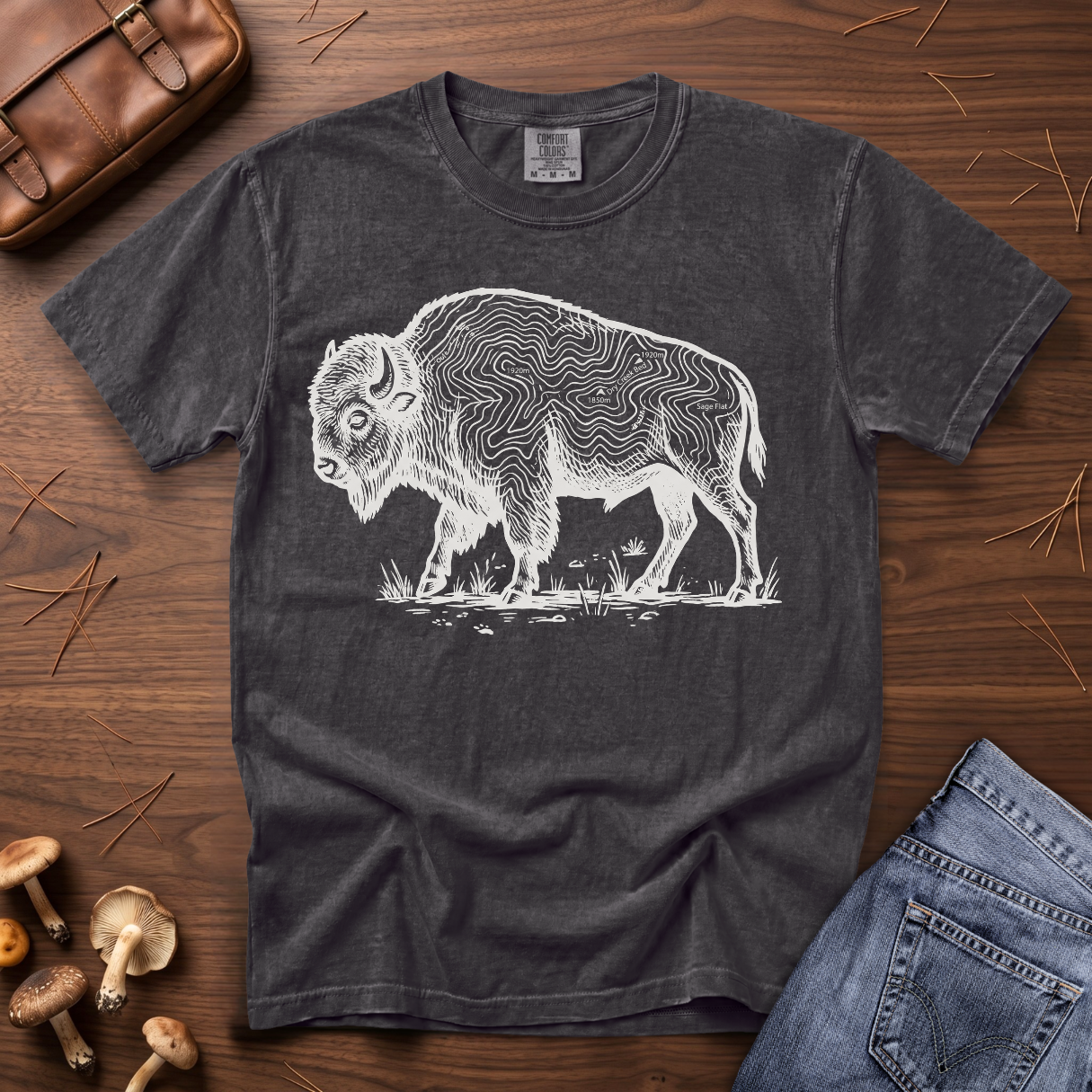 Bison Topographic T-Shirt