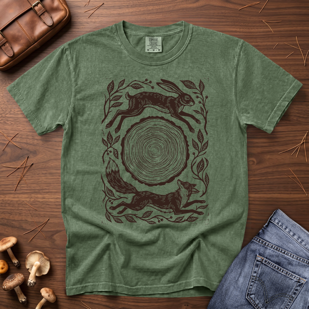 Fox and Rabbit Chase T-Shirt