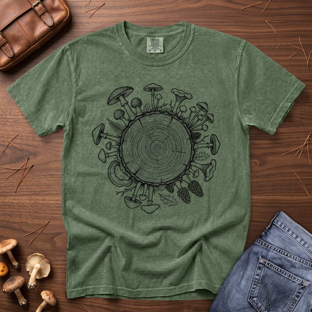 Mushroom Tree Ring T-Shirt