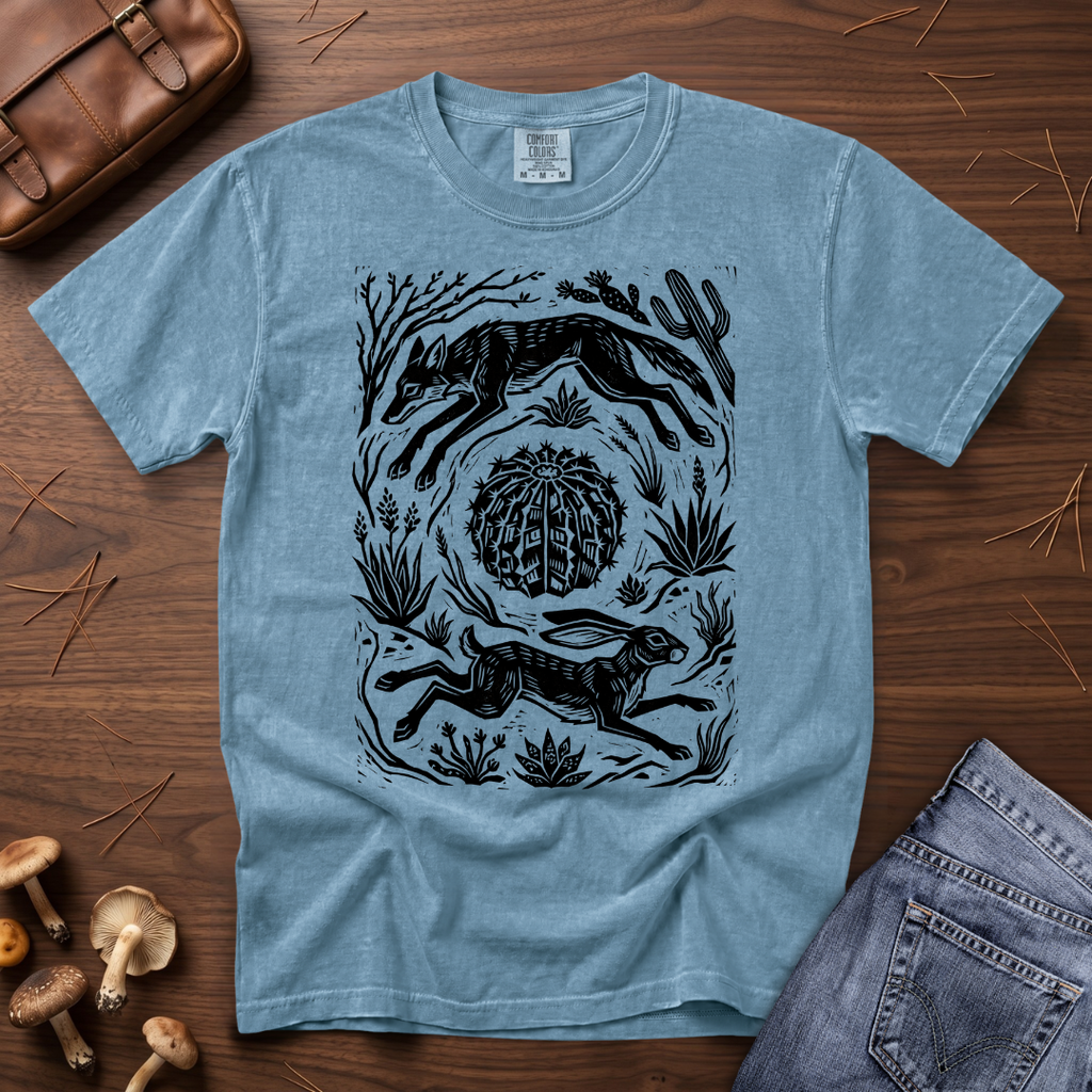 Coyote and Jackrabbit Desert T-Shirt