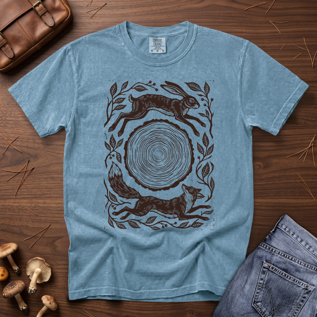 Fox and Rabbit Chase T-Shirt
