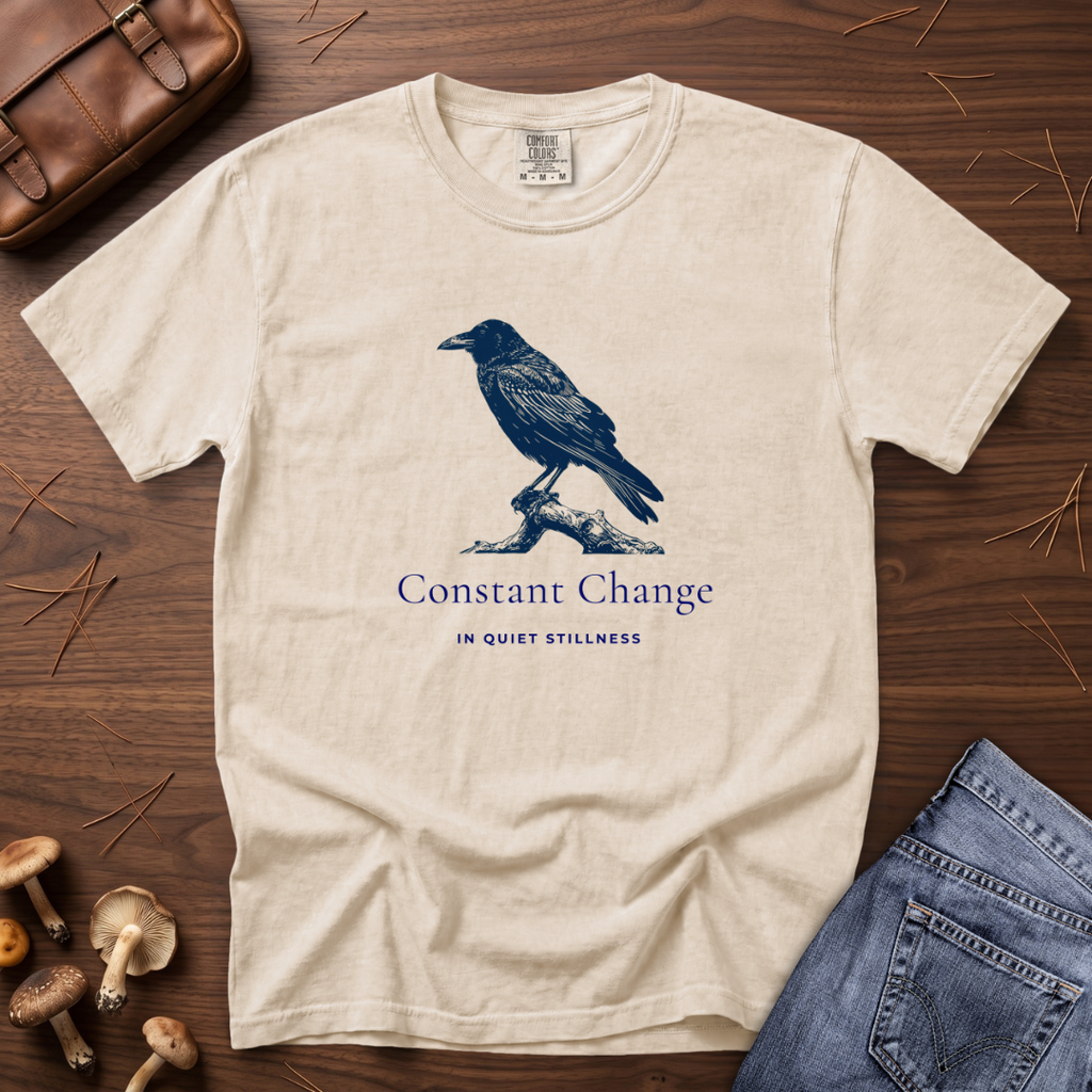 Constant Change in Quiet Stillness Crow T-Shirt
