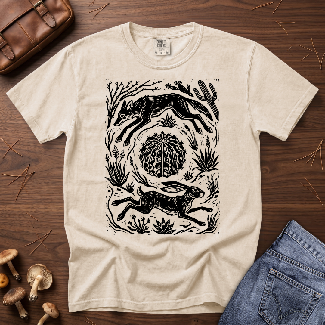 Coyote and Jackrabbit Desert T-Shirt