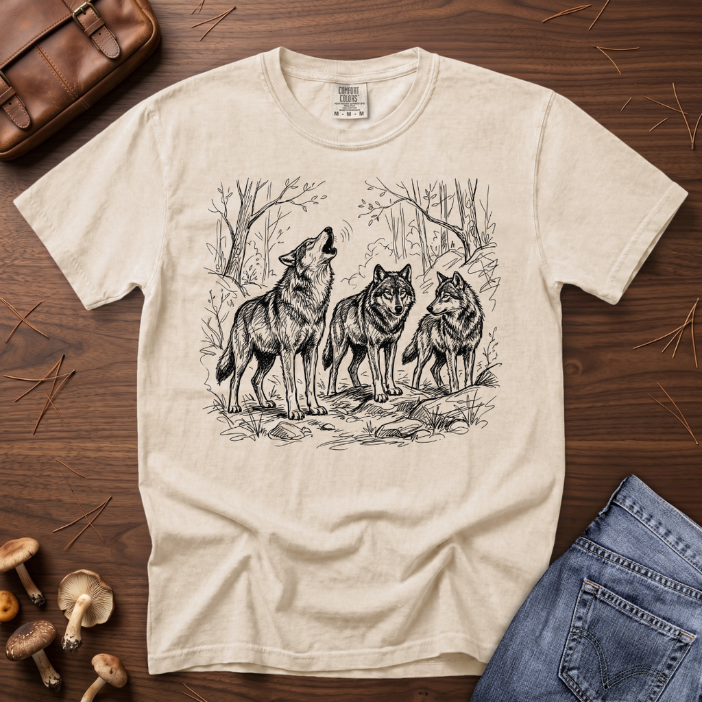 Gray Wolf Sketch T-Shirt