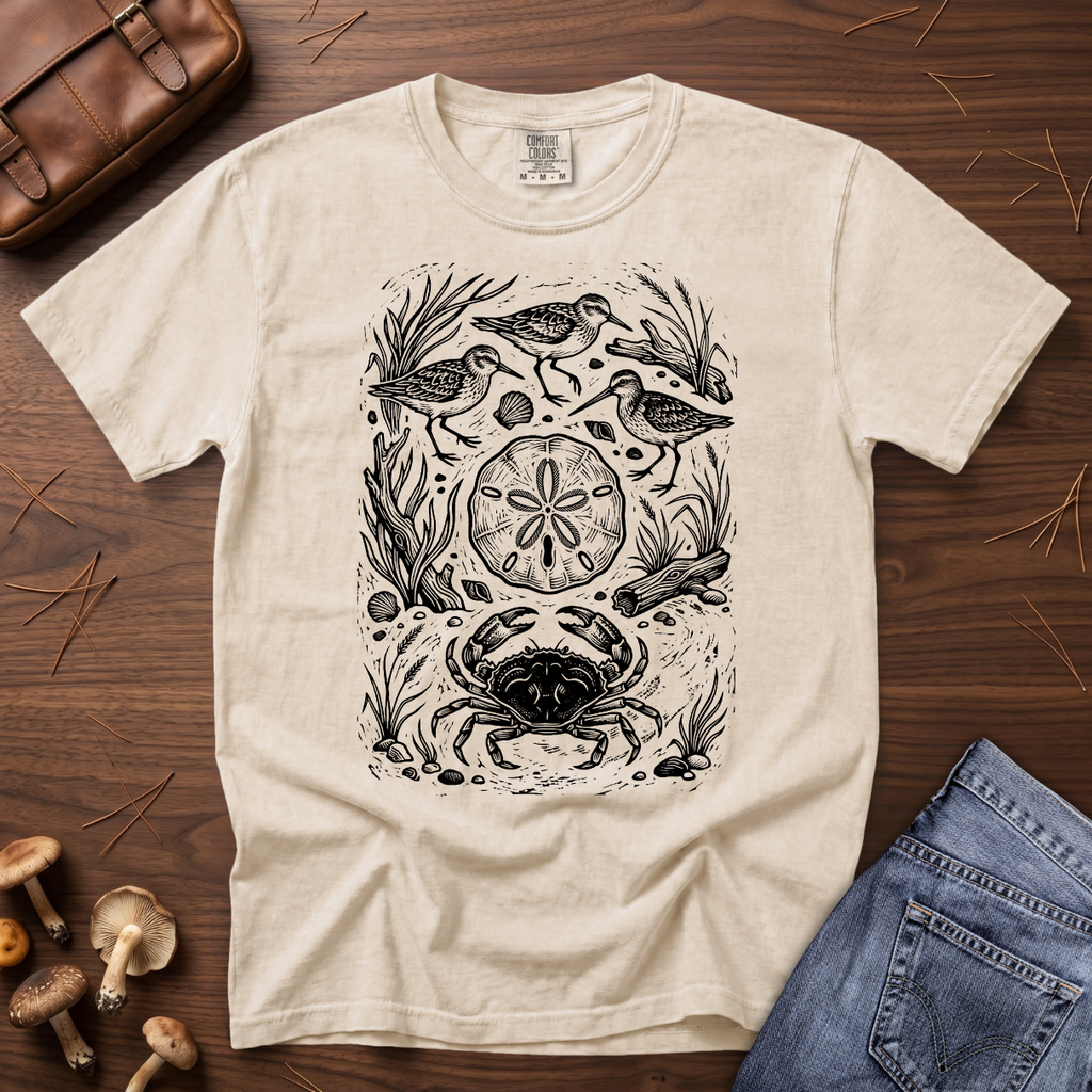 Crab and Sandpiper Shore T-Shirt