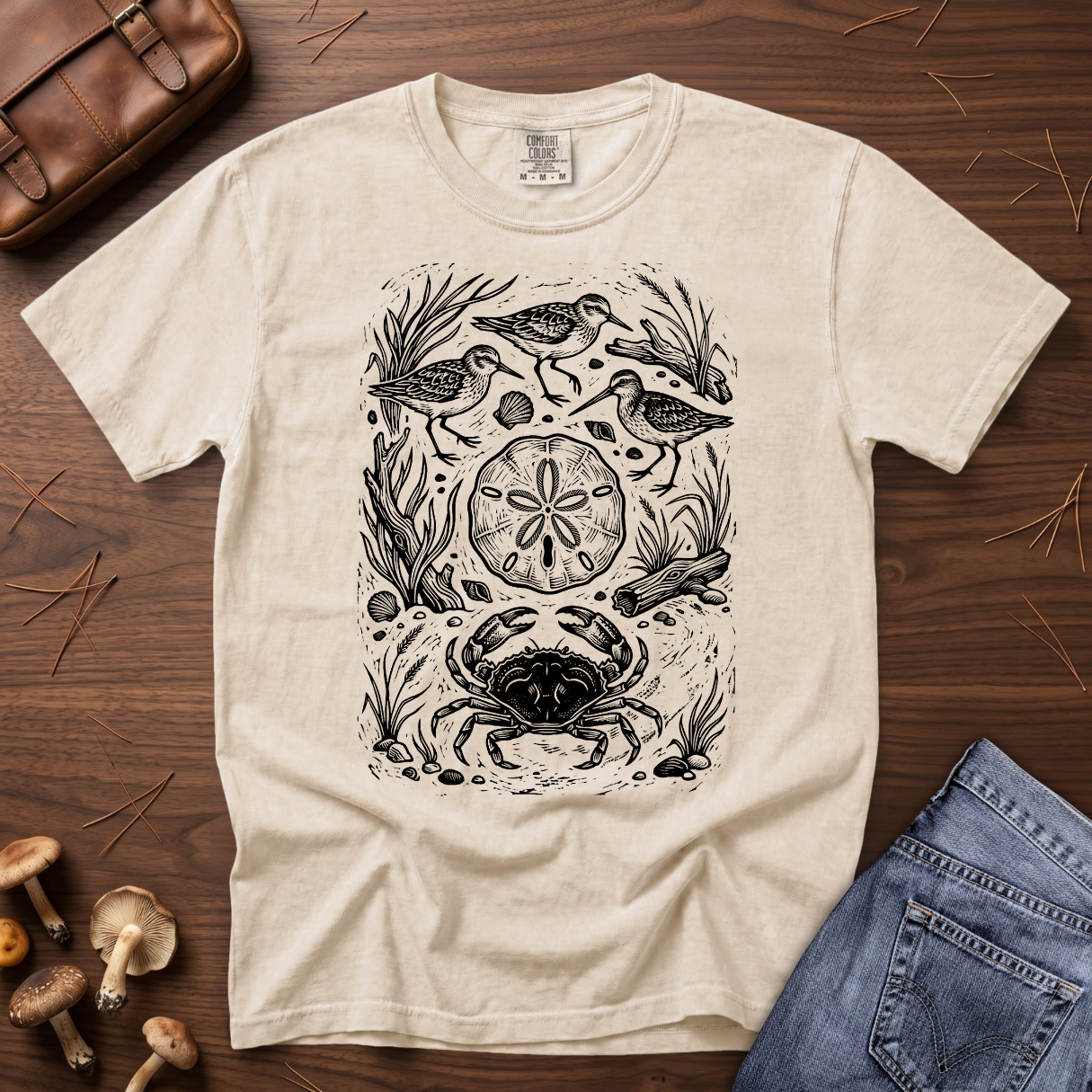 Crab and Sandpiper Shore T-Shirt